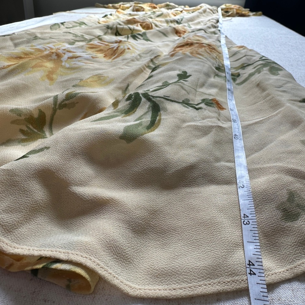 NWT Reformation Gaelle Dress in Honeyglow Size M | Yellow Floral Midi Dress - Picture 11 of 11